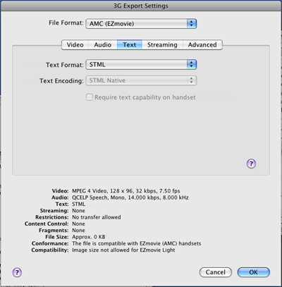 PcP Encodings - AMC (EZmovie) - Text Settings